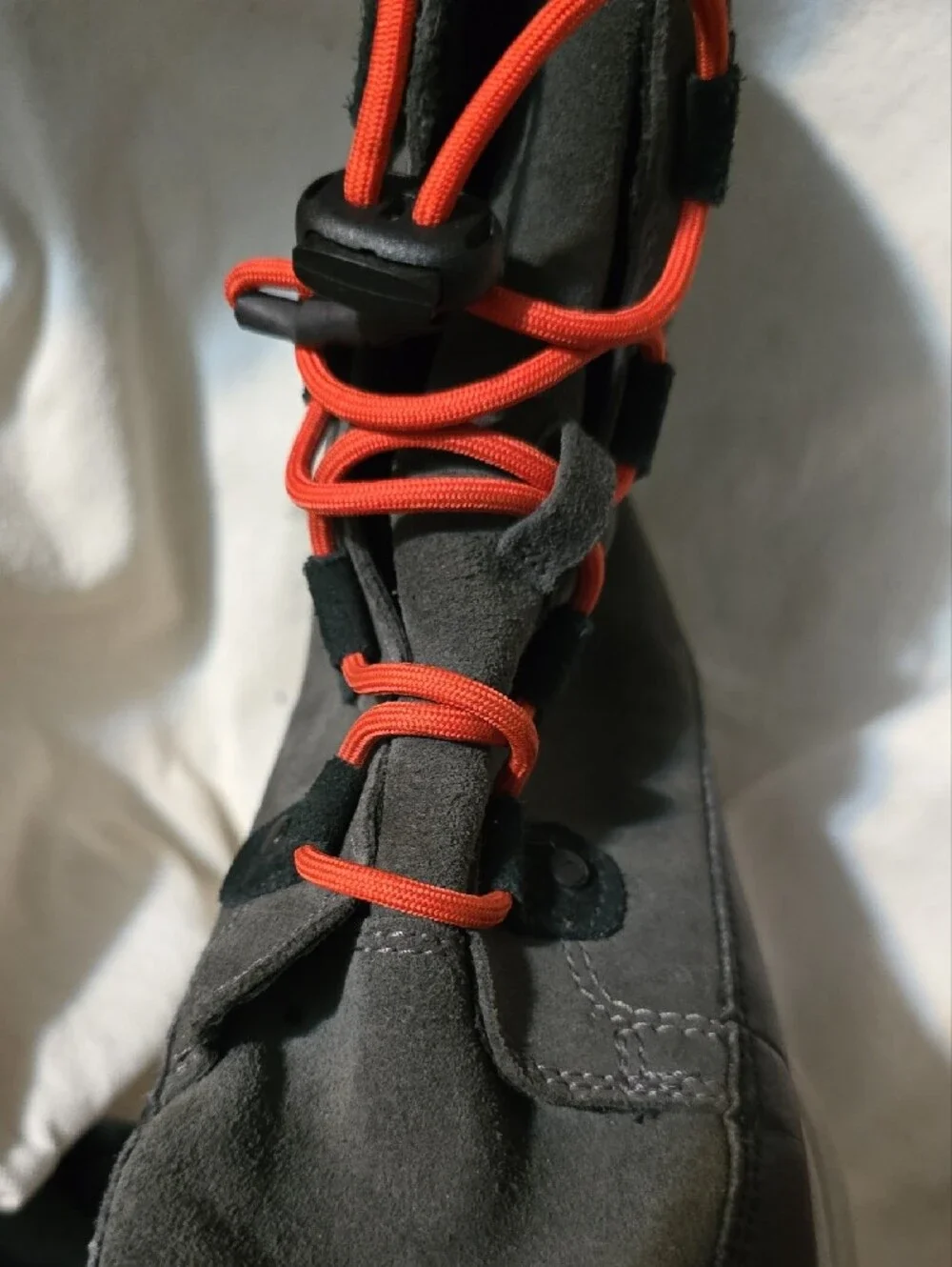 Sorel Kids Gray Suede & Orange Lace Boot